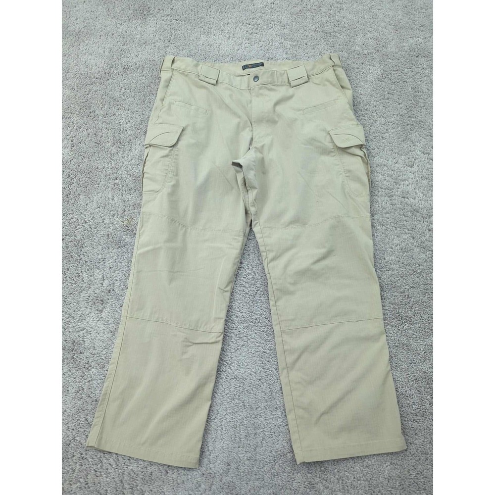 5.11 Tactical Cargo Pants Mens 42x30 Beige Straight Leg Outdoor Workwear